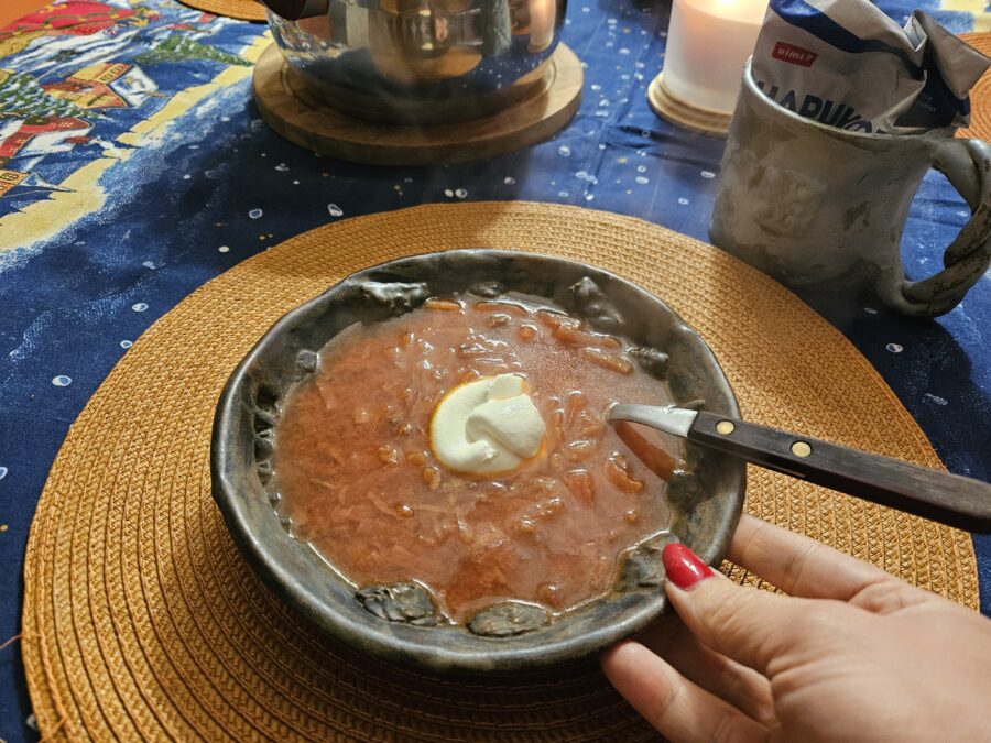 kodu, köök, toit, supp