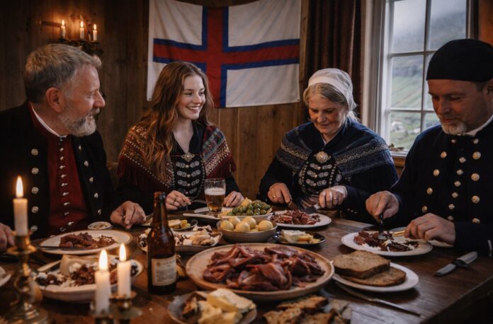 Fääri saarte kultuur, toit, traditsioonid - vinnutatud lambaliha