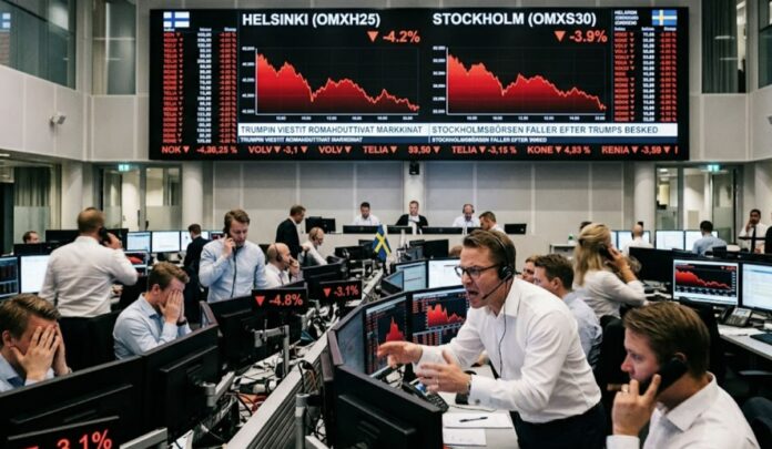 Stockholmi ja Helsinki börsid tugeva surve all (NordenBladet)