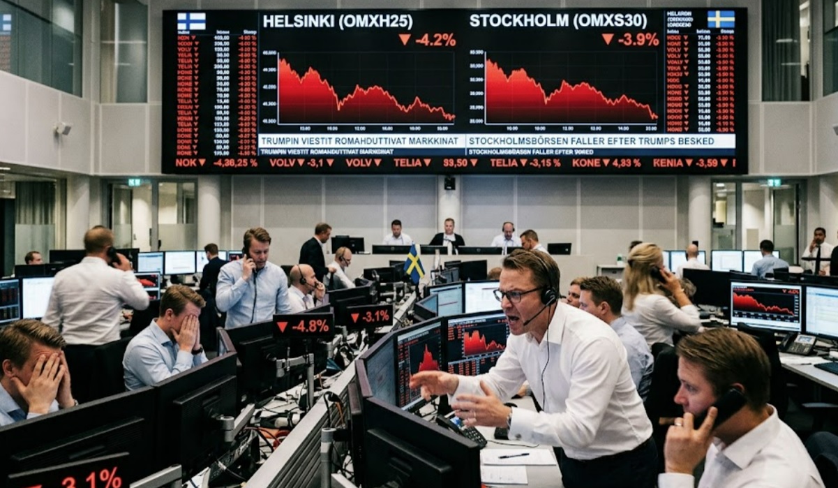 Stockholmi ja Helsinki börsid tugeva surve all (NordenBladet)