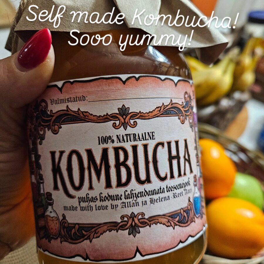 Kodune kombucha, teeseenejook, scoby, köök, jook