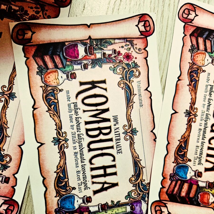 Kodune kombucha, teeseenejook, scoby, köök, jook