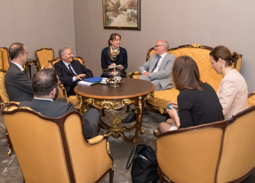 Riigikogu esimees Eiki Nestor kohtus Itaalia parlamendi väliskomisjoni delegatsiooniga Riigikogu fotoarhiiv Erik Peinar