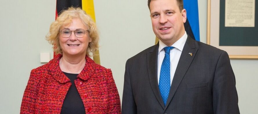 Ratas kohtumisel Saksamaa ministriga: Eestil on hea meel, kui meie digikogemusest on teistele kasu